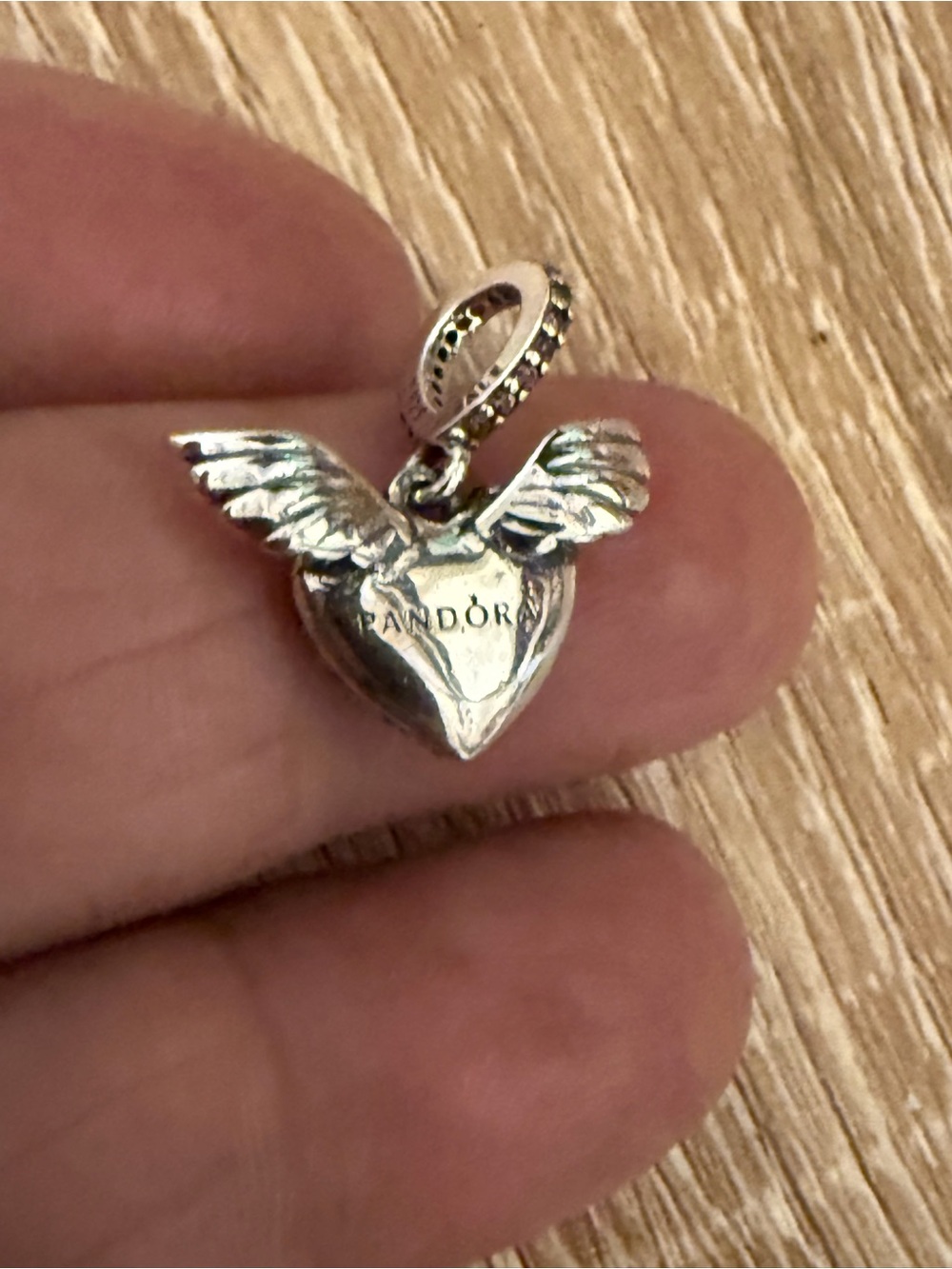 Pandora Silver Winged Heart Bird Toy Charm - Picture 6 of 7